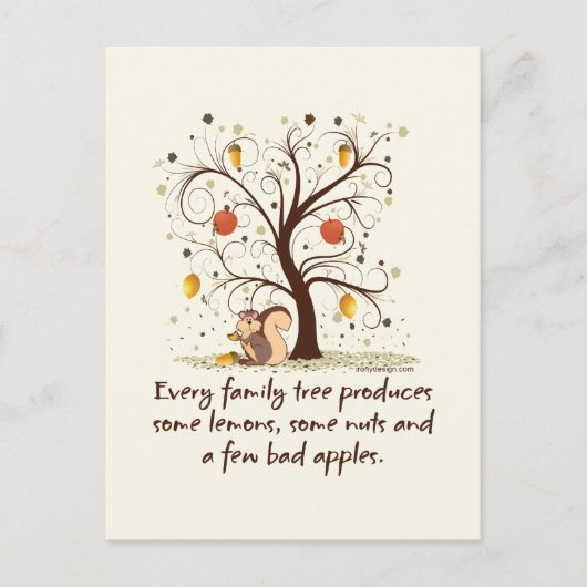 Family Tree Spaß Postkarte (Vorderseite)
