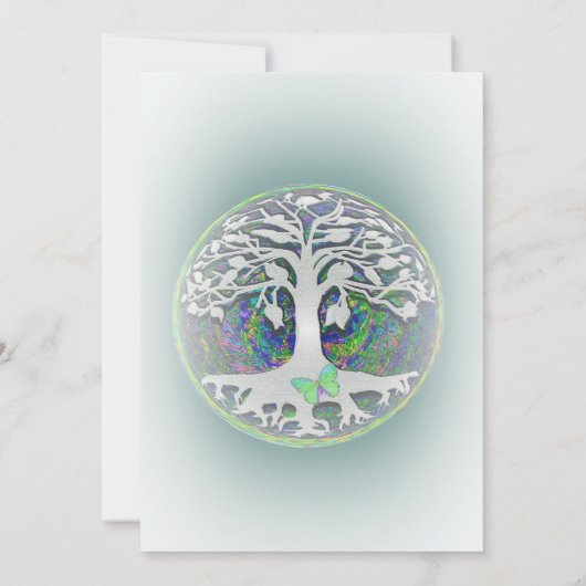 Family Tree Wiedersehen Einladung (Rückseite)