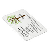 Family Tree Wiedersehen Einladung Magnet (Rechte Seite)