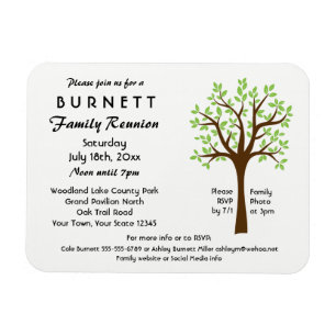 Family Tree Wiedersehen Einladung Magnet