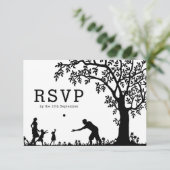 Family Tree Wiedersehen RSVP Karte (Stehend Vorderseite)