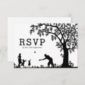 Family Tree Wiedersehen RSVP Karte (Vorne/Hinten)