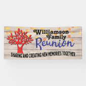 Family Tree Wiedersehen Rustikale Fun Typografie Banner (Horizontal)