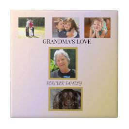 Family Tribute with Pet Photo Fliese