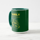 Family Turkey Pie Football Erntedank Tasse (Vorderseite Links)