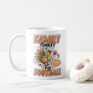 Family Turkey Pie Football Leaf Fall Erntedank Kaffeetasse