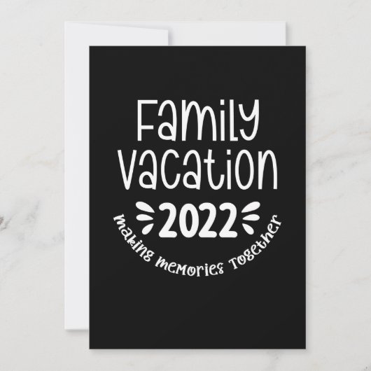 Family Vacation 2022 Making Memories Together Einladung (Vorderseite)