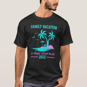 Family Vacation 2022 Vintag Style Us Jungfrau Isla T-Shirt