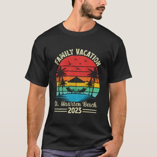 Family Vacation 2023 St Maen Beach T-Shirt (Vorderseite)