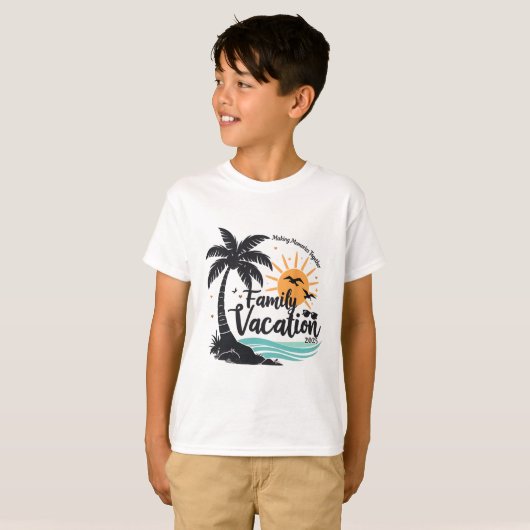 Family Vacation 2025 Beach Matching Family Summer  T-Shirt (Vorne ganz)
