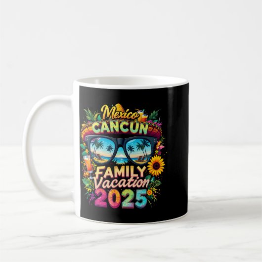 Family Vacation 2025 Cancun Mexico Matching Family Kaffeetasse (Links)