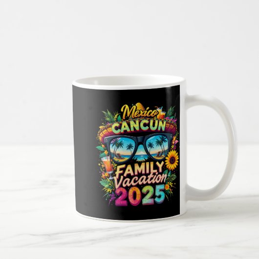 Family Vacation 2025 Cancun Mexico Matching Family Kaffeetasse (Rechts)