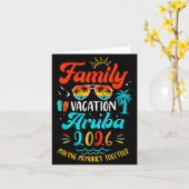 Family Vacation 2026 Aruba Matching Summer Vacatio Karte (Gelbe Blume)