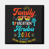 Family Vacation 2026 Aruba Matching Summer Vacatio Magnet (Vorne)