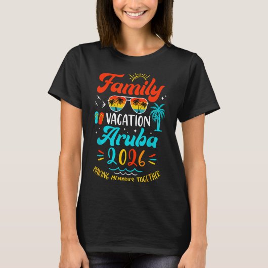 Family Vacation 2026 Aruba Matching Summer Vacatio T-Shirt (Vorderseite)