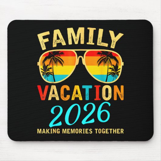Family Vacation 2026 Beach Matching Summer Vacatio Mousepad (Vorne)