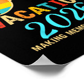 Family Vacation 2026 Beach Matching Summer Vacatio Poster (Ecke)