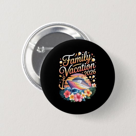 Family Vacation 2026 Cruise Adventure Crew Long Sl Button (Vorne & Hinten)
