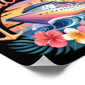 Family Vacation 2026 Cruise Adventure Crew Long Sl Poster (Ecke)