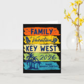 Family Vacation 2026 Key West Matching Summer Vaca Karte (Gelbe Blume)