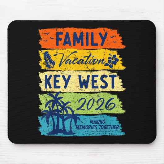 Family Vacation 2026 Key West Matching Summer Vaca Mousepad (Vorne)