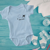 Family Vacation Airplane & Custom Travel Location Baby Strampler