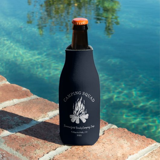 Family Vacation Campfire Camping Trip Custom Flaschenkühler (In Situ Pool)