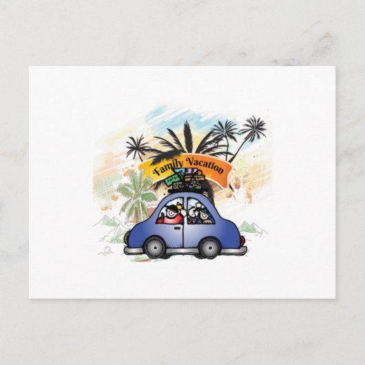 Family Vacation Making Memories Together - Family  Postkarte (Vorderseite)
