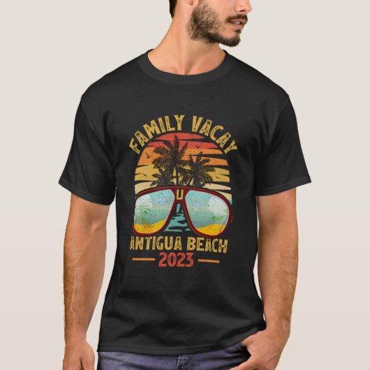 Family Vacay 2023 Barbuda Antigua Beach T-Shirt (Vorderseite)