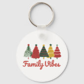 Family Vibes – Cozy Christmas Tree Design Schlüsselanhänger (Vorderseite)