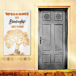 Family Wiedersehen Alte Orange Tree Art Custom Banner