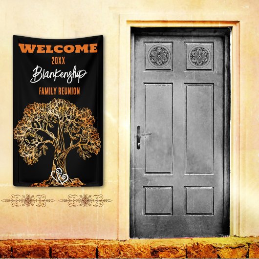 Family Wiedersehen Alte Orange Tree Art Custom Banner