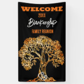 Family Wiedersehen Alte Orange Tree Art Custom Banner (Vertikal)