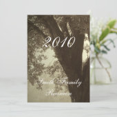 Family Wiedersehen.Antique Sepia Tone Einladung (Stehend Vorderseite)