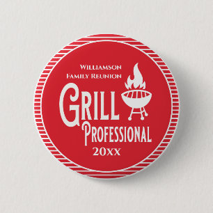 Family Wiedersehen Award Barbecue Grill Beruflich Button