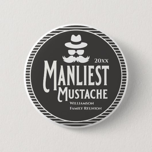 Family Wiedersehen Award Manarly Mustache Alberner Button (Vorderseite)