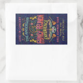 Family Wiedersehen Band Retro 70er Konzert Vielen Rechteckiger Aufkleber (Tasche)