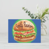 Family Wiedersehen Barbecue Picnic Einladung (Stehend Vorderseite)