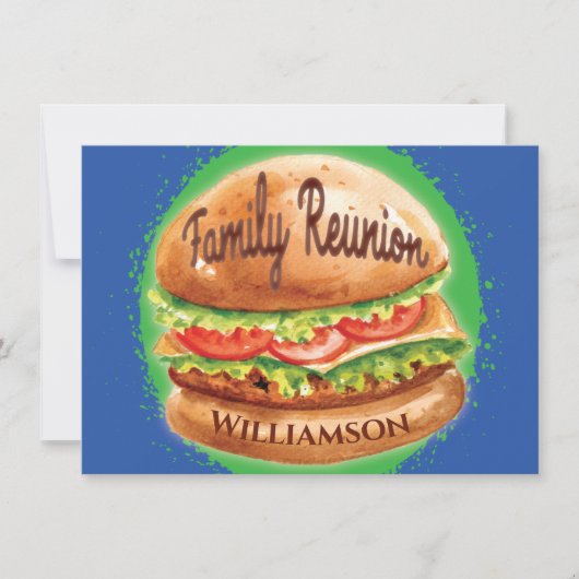 Family Wiedersehen Barbecue Picnic Einladung (Vorderseite)