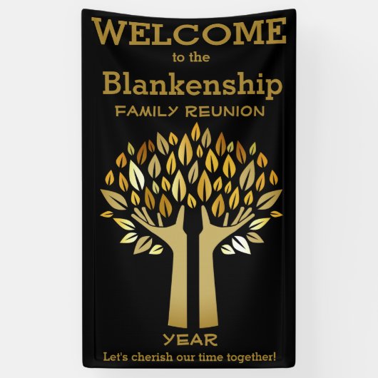 Family Wiedersehen behandelt Blätter mit benutzerd Banner (Vertikal)