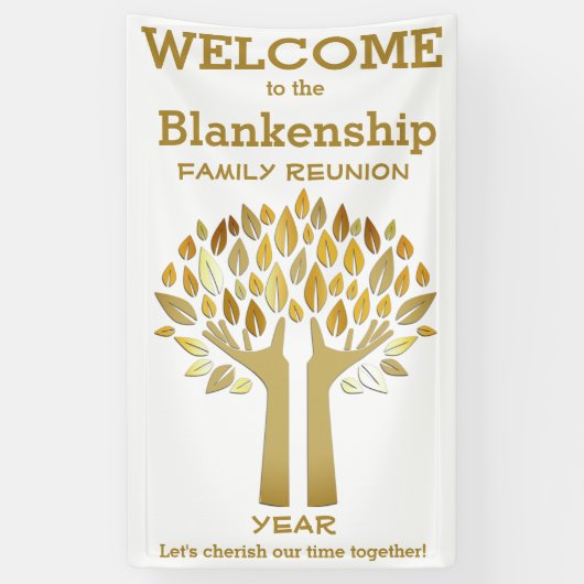 Family Wiedersehen behandelt Blätter mit benutzerd Banner (Vertikal)