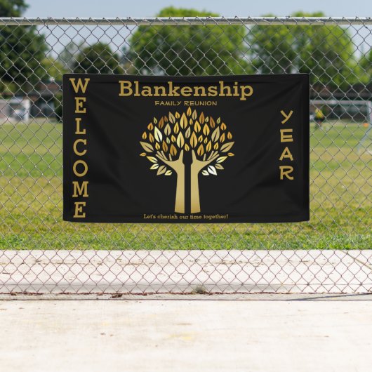 Family Wiedersehen behandelt Blätter mit benutzerd Banner (Insitu)