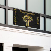 Family Wiedersehen behandelt Blätter mit benutzerd Banner (Äußeres Gebäude)