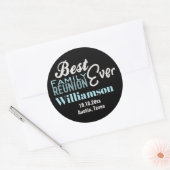 Family Wiedersehen Best Ever Ansammlung Runder Aufkleber (Umschlag)