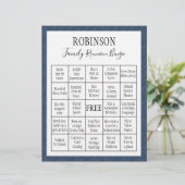 Family Wiedersehen Bingo Game Blue Tile (Stehend Vorderseite)