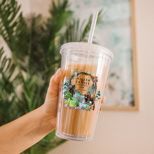 Family Wiedersehen Camping Road Trip Personalisier Acryltrinkbecher