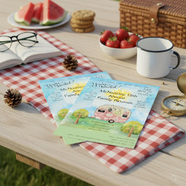 Family Wiedersehen Camping Weekend Einladung