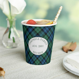 Family Wiedersehen Clan Campbell Tartan Kariert Cu Pappbecher