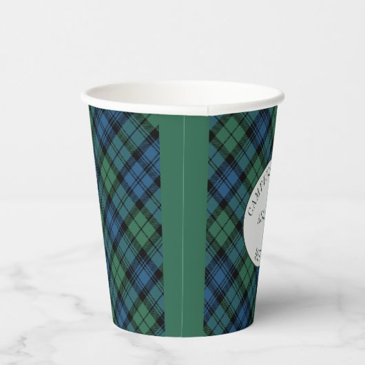 Family Wiedersehen Clan Campbell Tartan Kariert Cu Pappbecher (Rechts)