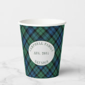 Family Wiedersehen Clan Campbell Tartan Kariert Cu Pappbecher (Vorderseite)
